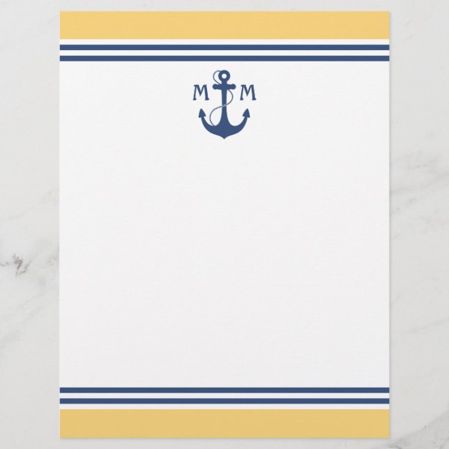 Yellow Nautical Monogram (Front)