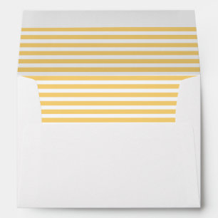 Yellow Nautical Stripes Envelopes