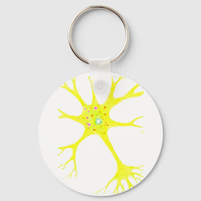 Yellow neuron keychain (Front)