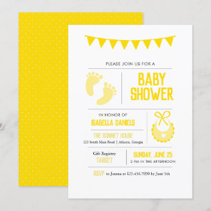 Yellow Neutral Baby Shower Invitation