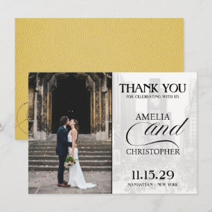 Yellow New York City Passport Thank You Card