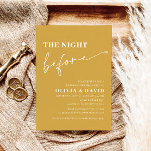 Yellow Night Before Rehearsal Dinner Invite
