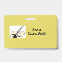 Yellow Notary Public Horizontal Badge