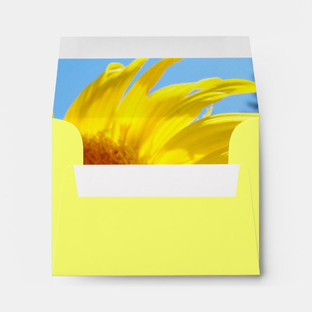 Yellow Notecard Evnevlopes Sunflower Garden Envelope (Back (Bottom))