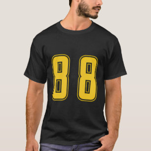 Yellow Number 88 Team Junior Sports Numbered Unifo T-Shirt