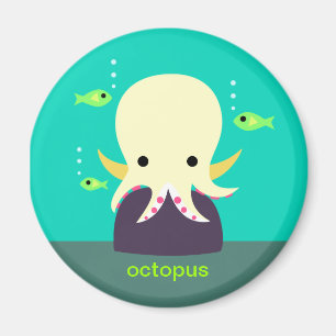 Yellow Octopus Magnet