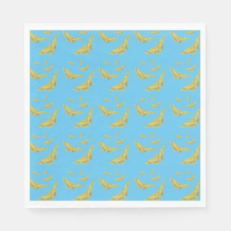 Yellow Old World Swallowtail Butterfly pattern Napkin