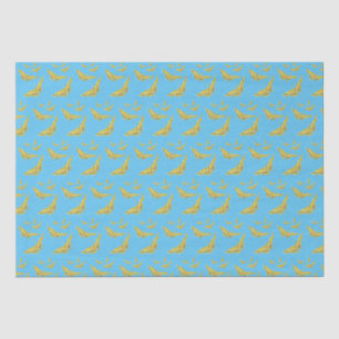 Yellow Old World Swallowtail Butterfly pattern Tissue Paper