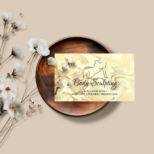Yellow Ombre Body sculpting contouring spa woman Business Card