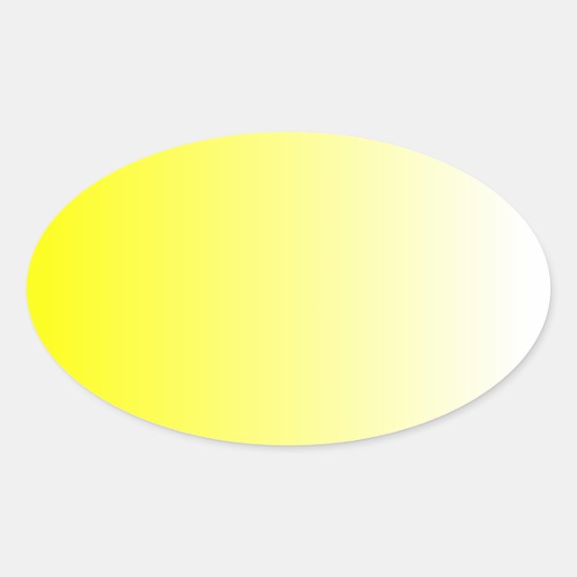 Yellow Ombre Oval Sticker (Front)