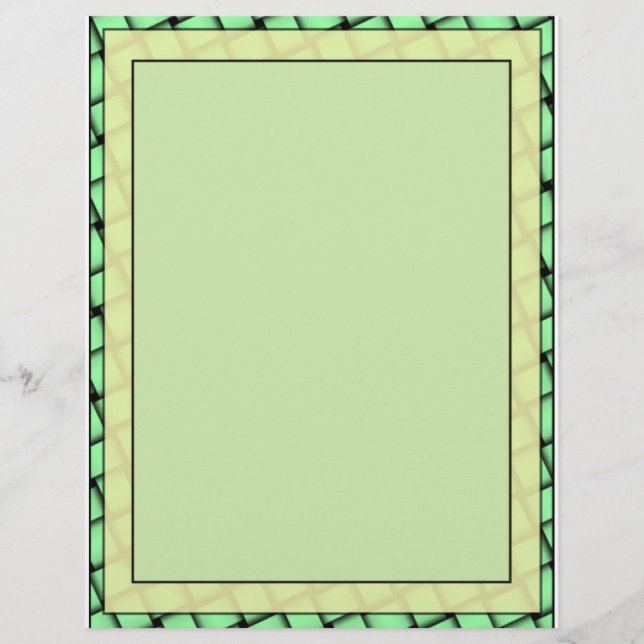 Yellow on Green Weave Blank (Front)