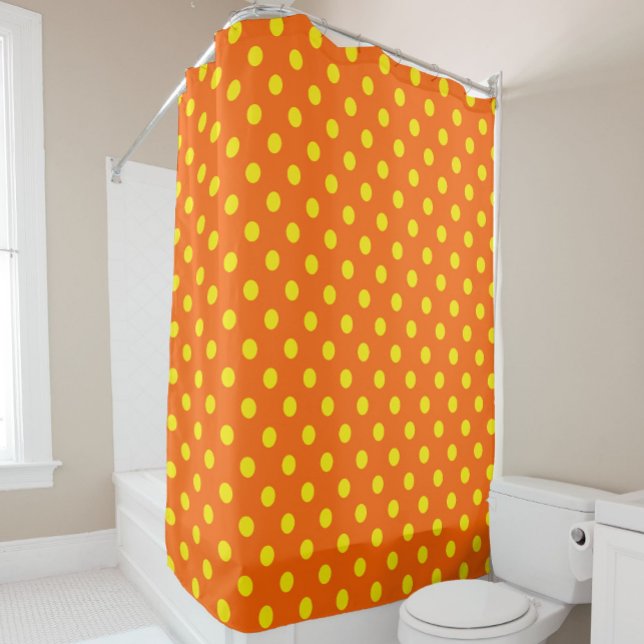 Yellow On Orange Polka Dots Pattern Design  (Creator Uploaded)