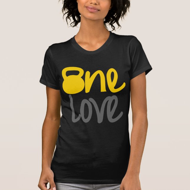 Yellow "One Love" Kettlebell T-Shirt (Front)