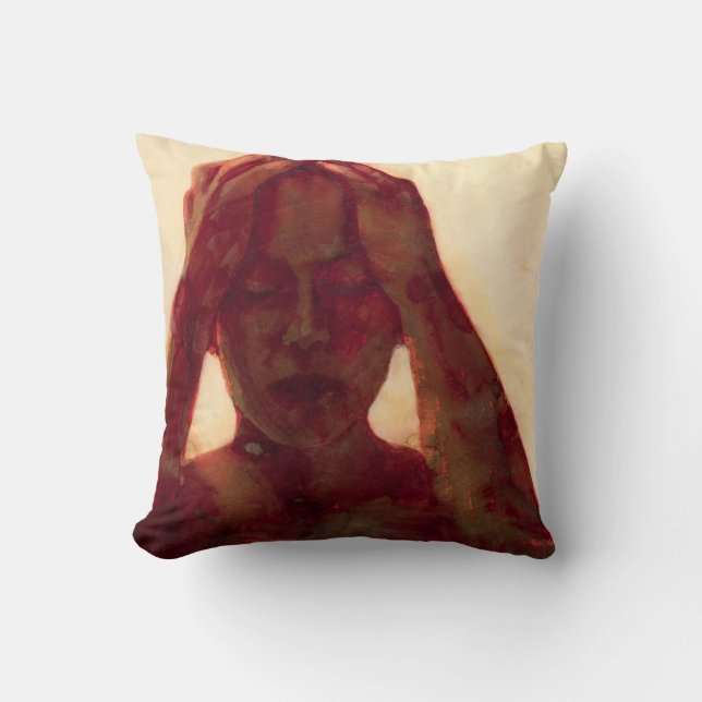 Yellow One Second Noise 2007 Throw Pillow (Front)