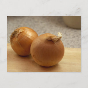 Yellow Onions Vegetables Postcard