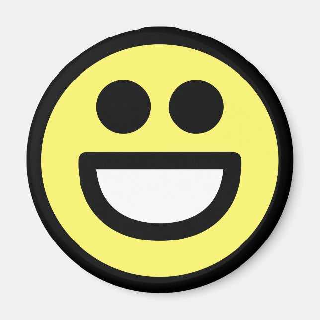 Yellow Open Mouth Face Magnet (Front)