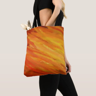 Yellow Orange Abstract Art Painting Tote Bag