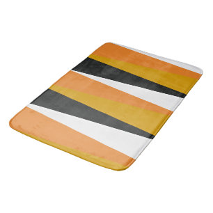 Yellow Orange and Grey Bath Mat