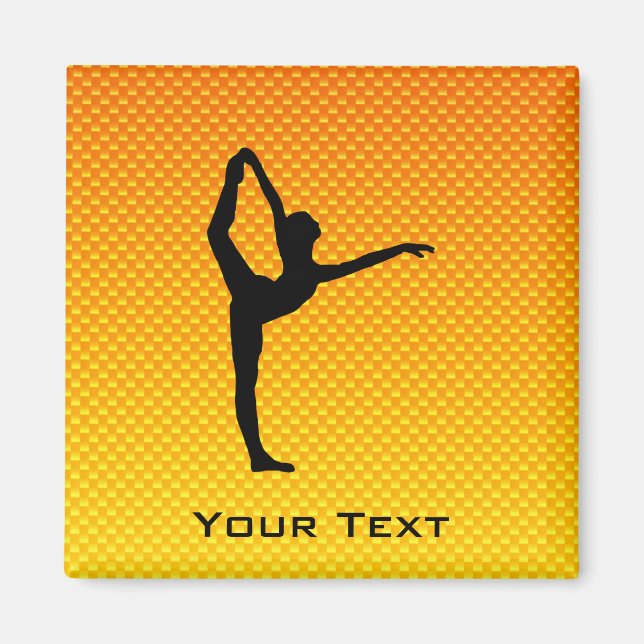 Yellow Orange Ballet Magnet (Front)