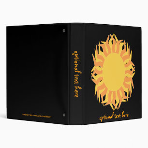 Yellow, Orange, Black binder