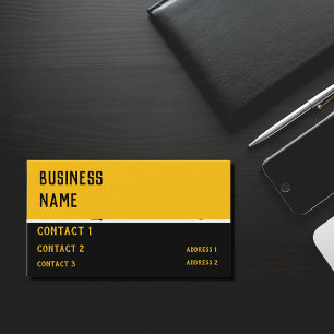 yellow-orange&black minimalist business card