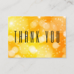 Yellow & Orange Bokeh Flat Enclosure Card