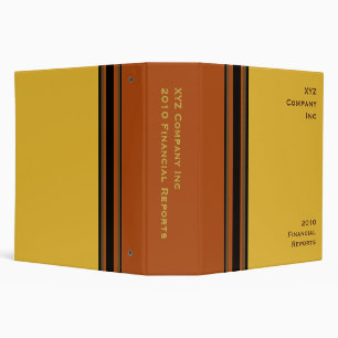 yellow orange business binder