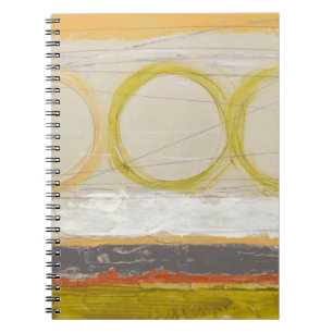 Yellow & Orange Circles on Multicolored Background Notebook