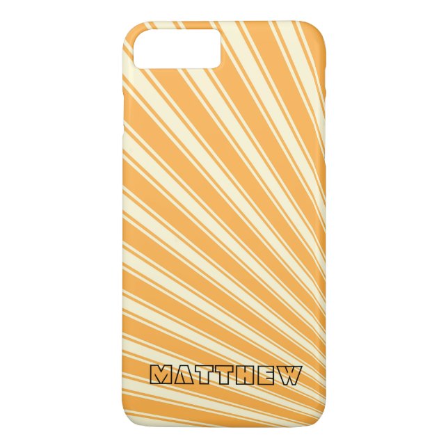 Yellow Orange Colour Stripe Funky Pattern Case-Mate iPhone Case (Back)