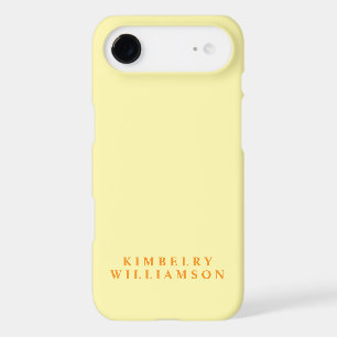 Yellow Orange Customized Name Stylish Monogram