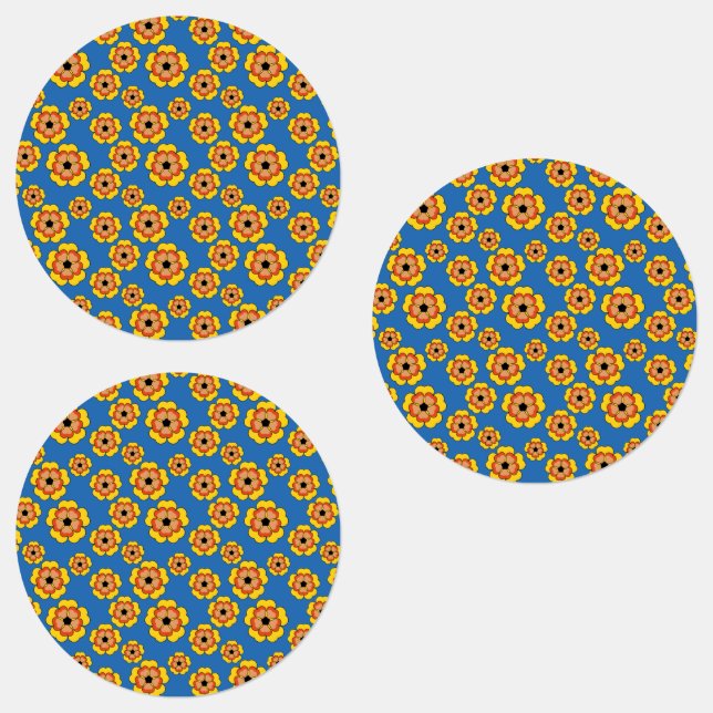 Yellow Orange Flowers Pattern (Group)