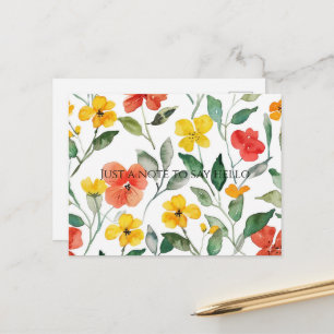 Yellow Orange Flowers Postcard