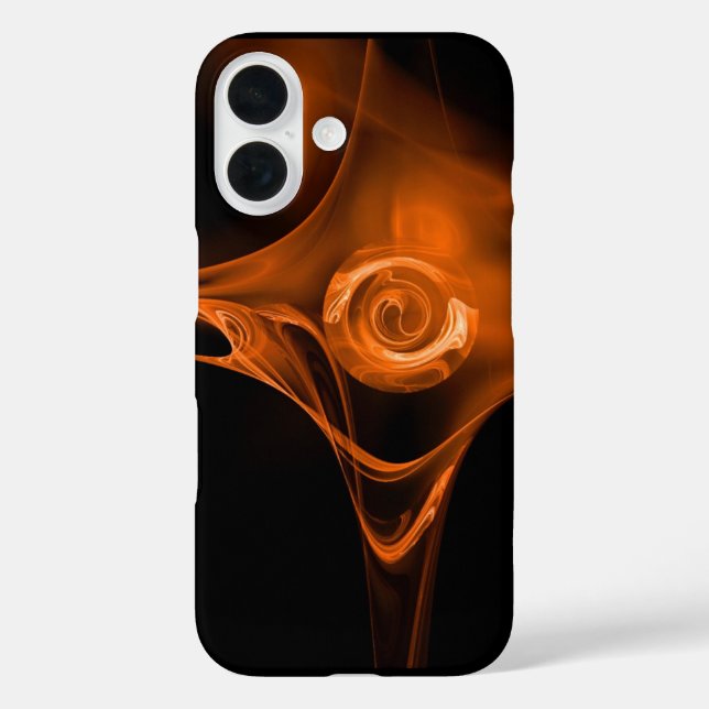 YELLOW ORANGE FRACTAL ROSE Case-Mate iPhone CASE (Back)