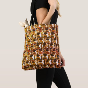 Yellow orange gems diamonds gemstone  tote bag