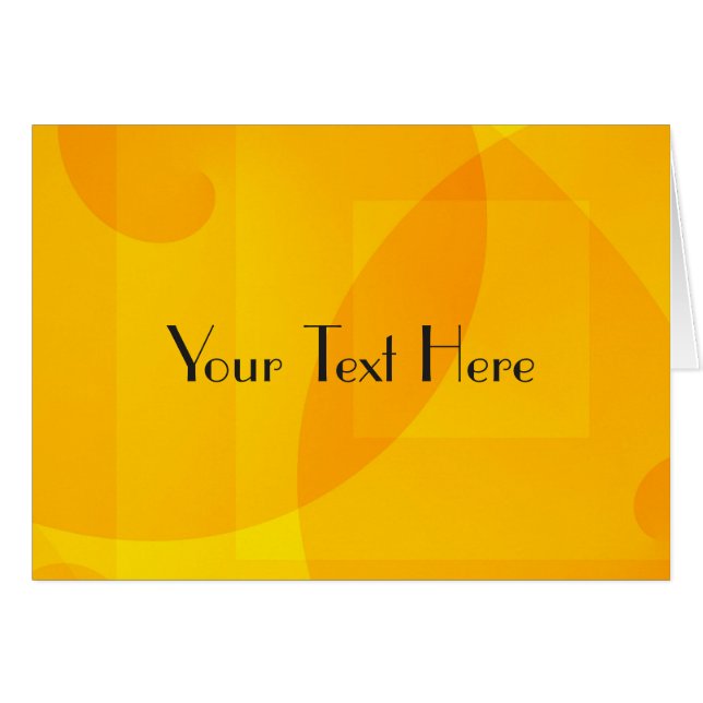 Yellow-Orange Geometric Shapes Greeting Card (Front Horizontal)