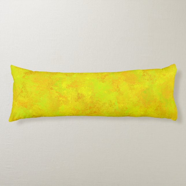 Yellow Orange Green Abstract Pattern Body Pillow (Front)