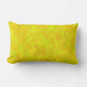 Yellow Orange Green Abstract Pattern Lumbar Pillow