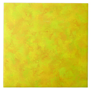 Yellow Orange Green Abstract Pattern Tile