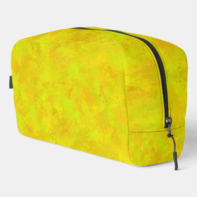 Yellow Orange Green Abstract Pattern Toiletry Bag (Right Corner)