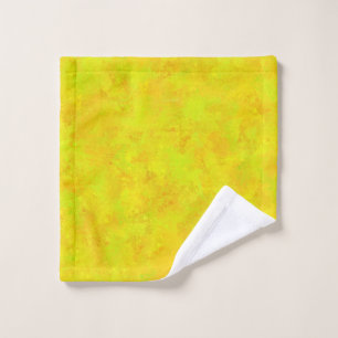Yellow Orange Green Abstract Pattern Wash Cloth