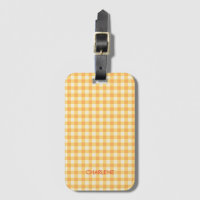 Yellow Orange Ish Preppy Gingham Plaid