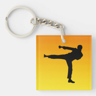 Yellow Orange Martial Arts Keychain
