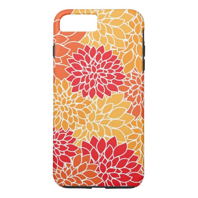 Yellow & Orange Mod Floral Case-Mate iPhone Case (Back)