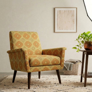 Yellow & Orange Mosaic Geometric Pattern Fabric