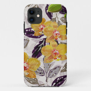 Yellow orange orchids. iPhone 11 case