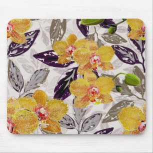 Yellow orange orchids.  mouse pad