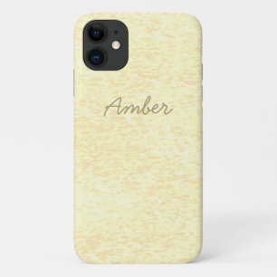 Yellow Orange Paint Textured Pattern Personalized iPhone 11 Case