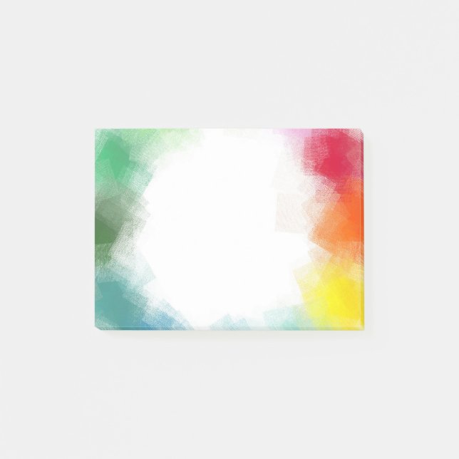 Yellow Orange Pink Red Blue Green Purple Rainbow Post-it Notes (Front)