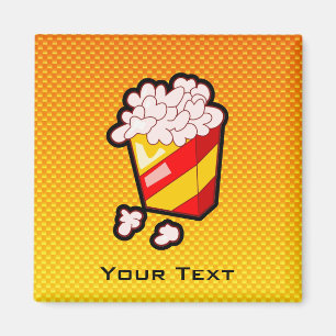 Yellow Orange Popcorn Magnet