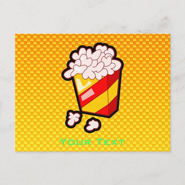 Yellow Orange Popcorn Postcard (Front)